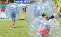 huge water zorb ball is popular